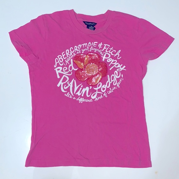 CUTE PINK ABERCROMBIE AND FITCH T-SHIRT - Picture 1 of 5